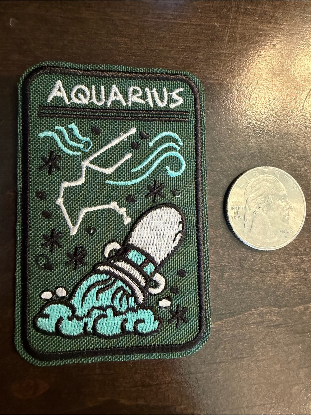 Reptile Patch - Green Embroidered Zodiac Design